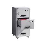 Tűzálló függőmappatároló szekrény 3 fiókkal 545x653x1233 mm (FIRE FILE 3)