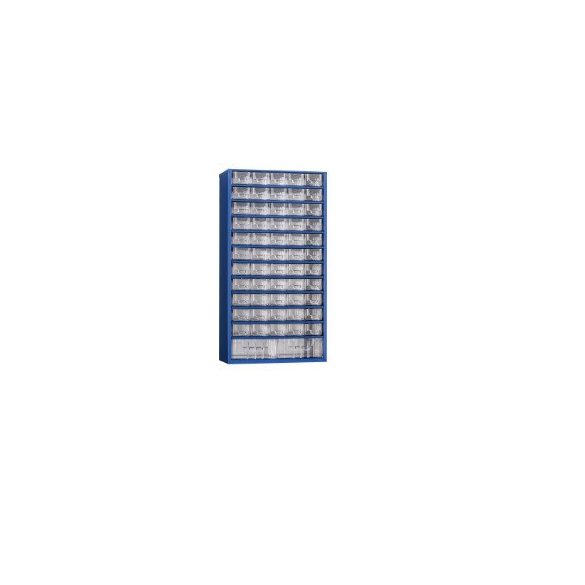 MB Alkatrésztároló szekrény 57 dobozzal 306x155x578 mm