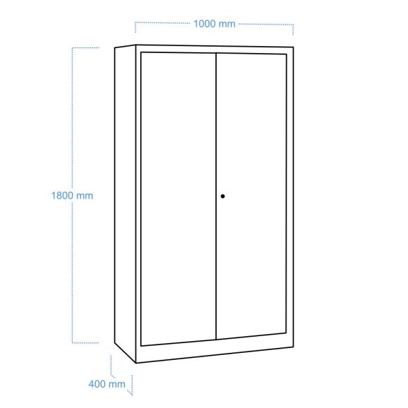 MB Kombinált tárolószekrény 1000x400x1800 mm (MULTI 1800/1000 NEW)