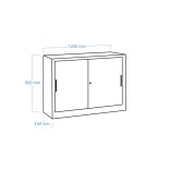 Tolóajtós szekrény 1 polccal 1200x450x900 mm