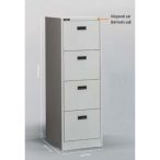   Függőmappa-tároló szekrény 4 fiókkal  460x620x1320 mm (ZERO FILE 4)