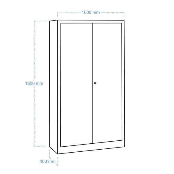 MB Tároló szekrény 1000x400x1850 mm (LIGHT 1850/1000 NEW)