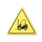   Vigyázat targonca közlekedés öntapadó padlójelölés  300 mm