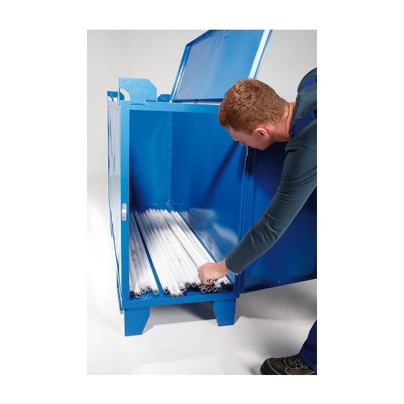 640 literes festett fénycsőtároló, kombinált nyitású, 1600x500x800 mm