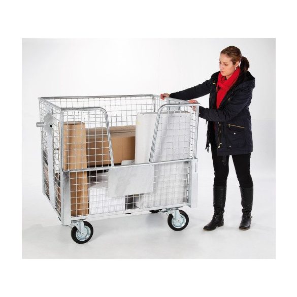 Kerekes, rácsos tároló, 1160x1000x1190 mm