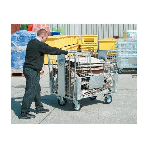 Kerekes, rácsos tároló, 1160x1000x1190 mm