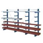   Egyoldalú karosállvány, 405 cm széles, 200 cm magas 50 cm konzolok, 4x5 konzol, 200 kg/konzol 