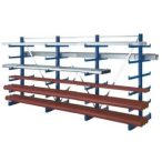   Kétoldalú  karosállvány, 405 cm széles, 200 cm magas, 50 cm konzolok, 4x(2x5) konzol, 200 kg/konzol 