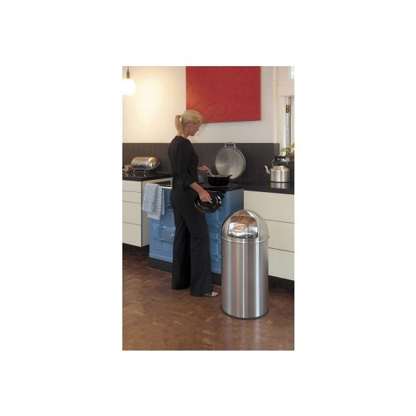 Hulladékgyűjtő fém betéttel-króm 40 L, ø 350x719 mm