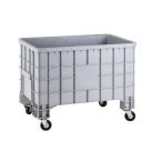   Merevítőbordás műanyag konténer kerekekkel, 1000x640x800 mm 280 L