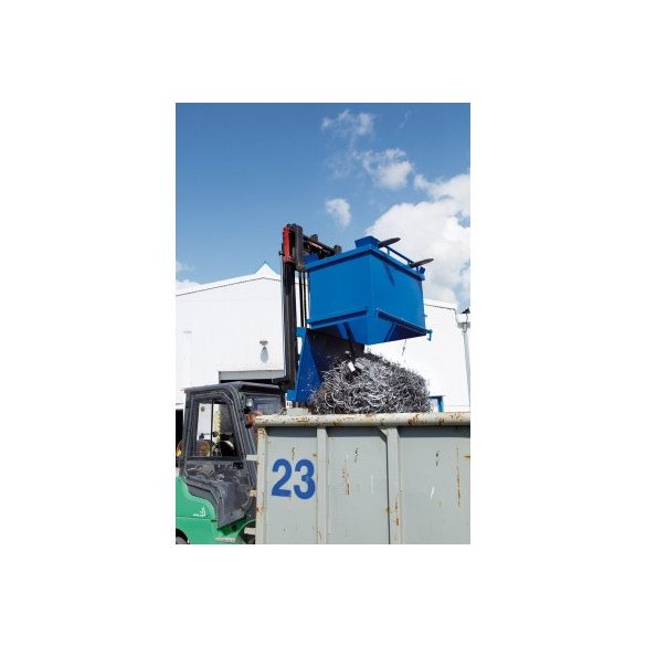 1500 literes fém láda nyitható aljjal, 1500x1080x1320 mm