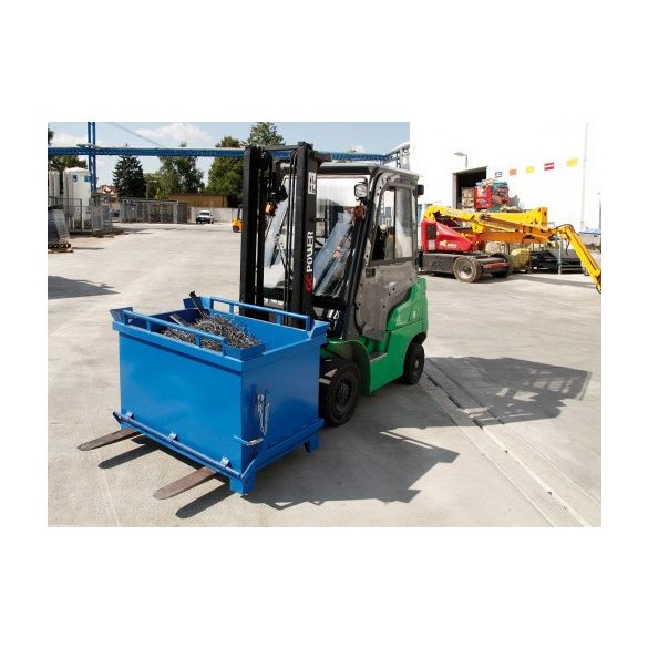 1500 literes fém láda nyitható aljjal, 1500x1080x1320 mm