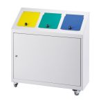 TRIPLE fém szelektív edény, 3 x 32 l, 800x300x875 mm