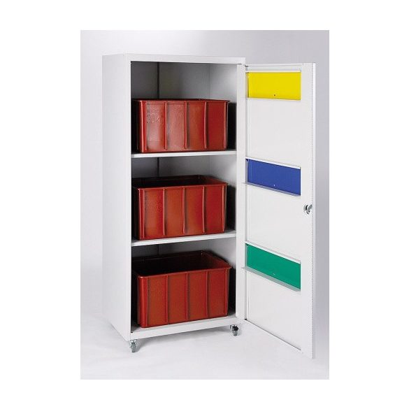 Fém szelektív edény, 3 x 75 l, 700x450x1675 mm