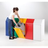 70 literes fém billenőkosár, 400x400x1020 mm