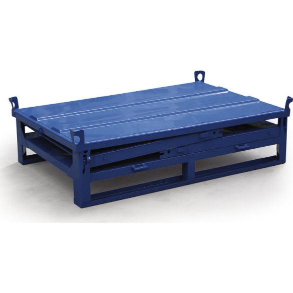 Összecsukható lemez konténer fedéllel 1240x840x985 mm