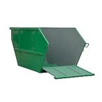   5,5  m³-es fém konténer, lehajtható hátfallal 350x182x115 cm