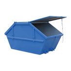 5,5 m³ fém konténer, rugós fedelekkel 350x182x130 cm