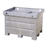 500 literes fém dupla falú veszélyes hulladéktároló, 1280x880x910 mm