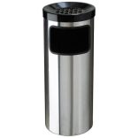 30 literes fém hamutartós hulladéktároló, ø 250x610 mm