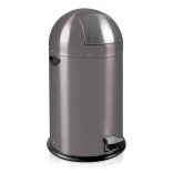 Lábpedálos fém hulladéktároló kivehető betéttel, 33 L, ø 350x700 mm