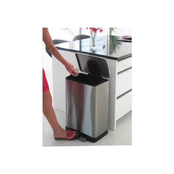 Rozsdamentes hulladéktároló kivehető betéttel 20 l, 365x320x445 mm