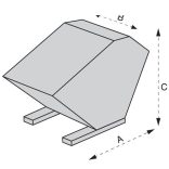 600 literes  dupla aljú billenő konténer 1650x1060x815/1055 mm