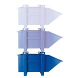 Nagy teherbírású billenő konténer, 1910x1710x950 mm, 1500 L