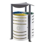   Három szekcióra osztott szelektív hulladéktároló, 3 x 75 L