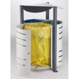 Három szekcióra osztott szelektív hulladéktároló, 3 x 75 L