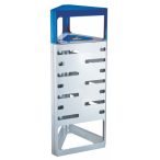   Háromszög alakú hulladéktároló fedéllel, szelektív hulladékhoz, kék, 45 L