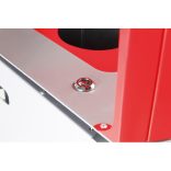 Háromszög alakú hulladéktároló fedéllel, szelektív hulladékhoz, piros, 45 L