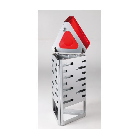 Háromszög alakú hulladéktároló fedéllel, szelektív hulladékhoz, piros, 45 L