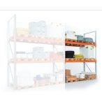   MV12 7902 raklapos kiegészítő állvány 3600 mm széles 1100 mm mély 3300 magas, T+2 szint t.b. 2154 kg/szint