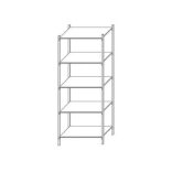 Gumiabroncs tároló polcállvány, alapállvány, 300 x 100 - 150 x 40 cm, 5 szint 