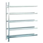   Gumiabroncs tároló polcállvány, bővítő 300 x 100 - 150 x 40 cm, 5 szint