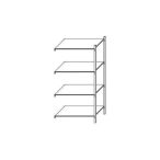   Gumiabroncs tároló polcállvány, bővítő 250 x 100 - 150 x 30 cm, 4 szint 