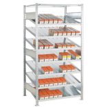 Astraia fém polcállványok ferde polcokkal, 200x100x80 cm