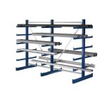   Kétoldalú  karosállvány, 270 cm széles, 200 cm magas 50 cm konzolok, 3x(2x5) konzol, 200 kg/konzol 