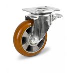   Forgó - fékes Nagy teherbírású ipari kerék, átmérő: 80 mm