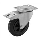   Forgó - fékes Fémfelnis tömörgumis kerék, átmérő: 80 mm