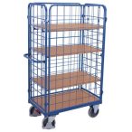   Magas polcos kocsi 4 rakfelület, 4 oldalfal, rakfelület mérete: 850 x 500 mm