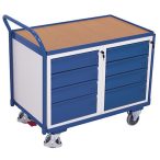   Műhelykocsi 1 rakfelülettel, 8 db zátrható fiókkal, 1125 x 625 x 1010 mm