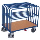 Lemezszállító kocsi 2 csőkonzollal, rakfelület mérete: 1075 x 640 mm