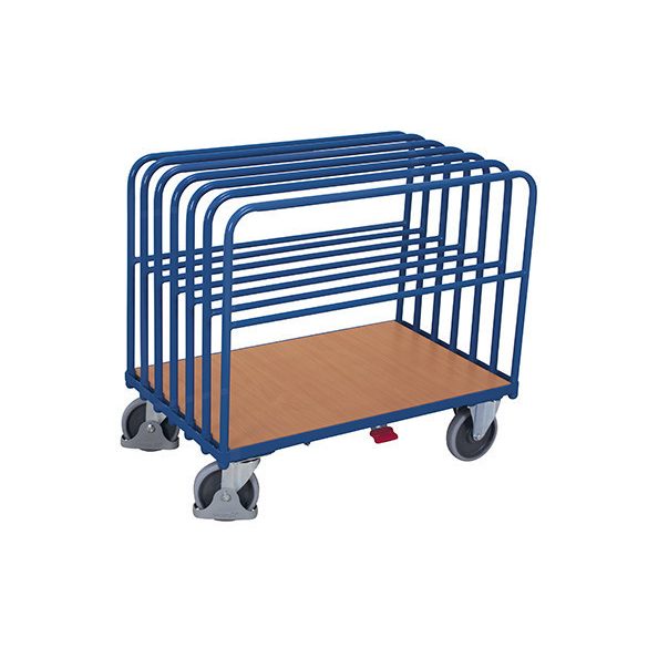 Lemezszállító kocsi 2 csőkonzollal, rakfelület mérete: 1075 x 640 mm