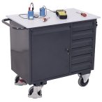   ESD műhelykocsi 6 fiókkal, rakfelület mérete: 1000 x 600 mm