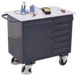 ESD műhelykocsi 6 fiókkal, rakfelület mérete: 1000 x 600 mm