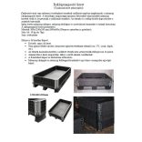 Műanyag raklapmagasító zsanéros keret, újrahasznosított anyagból 800x1200x200 mm