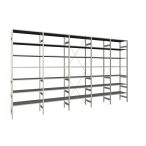   DIMAX polc magasság 3 m, 7 polcos, mezőszélesség 1 m, mélység 60 cm, ötmezős