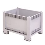   Zártfalú 4 lábas műanyag konténer,1000x700x650 mm 297 L 